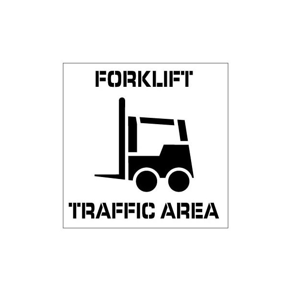 Plant Marking Stencil 20x20 - Forklift Traffic Area